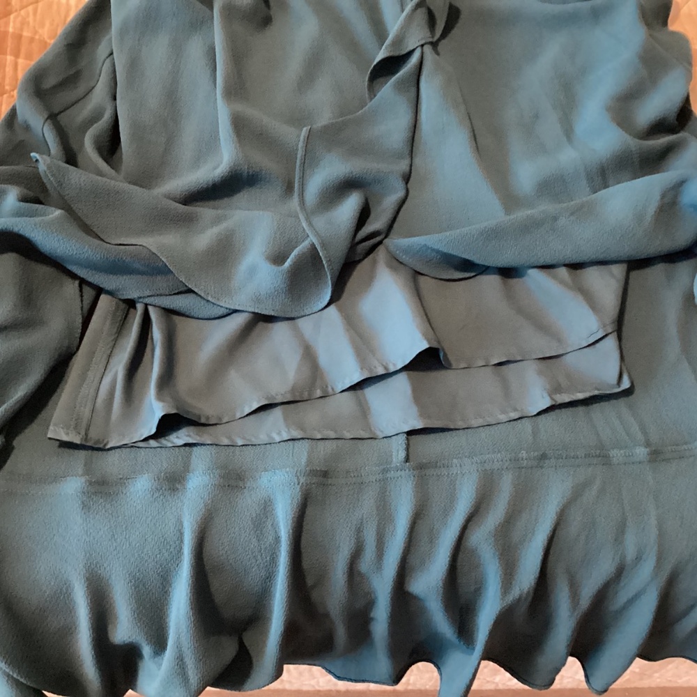 Kensie Pebble Puff Sleeve Crepe Faux Wrap Dress, size 4 - Picture 13 of 16